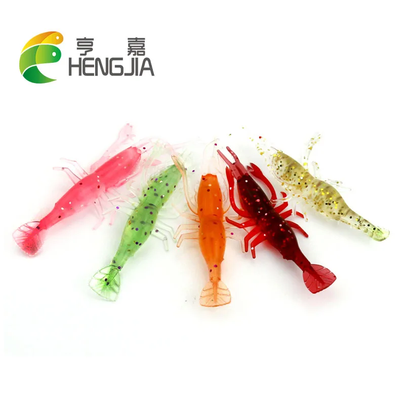 Hengjia 5 шт. искусственные приманки креветки Swimbaits мягкая резиновая рыболовные