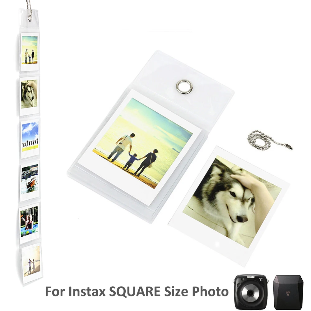 

Hang Wall Display Album 6 Pockets Per Pack For Fujifilm Instax SQ6 SQ10 For SP-3 Square Film Camera Paper Photos Films