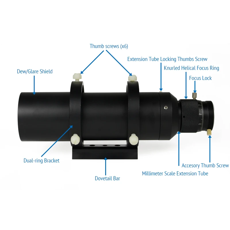 Datyson 50 мм/60 мм направляющая область Finderscope с кронштейном ласточкин хвост спиральный фокус с пластиковым винтом 50190/60240