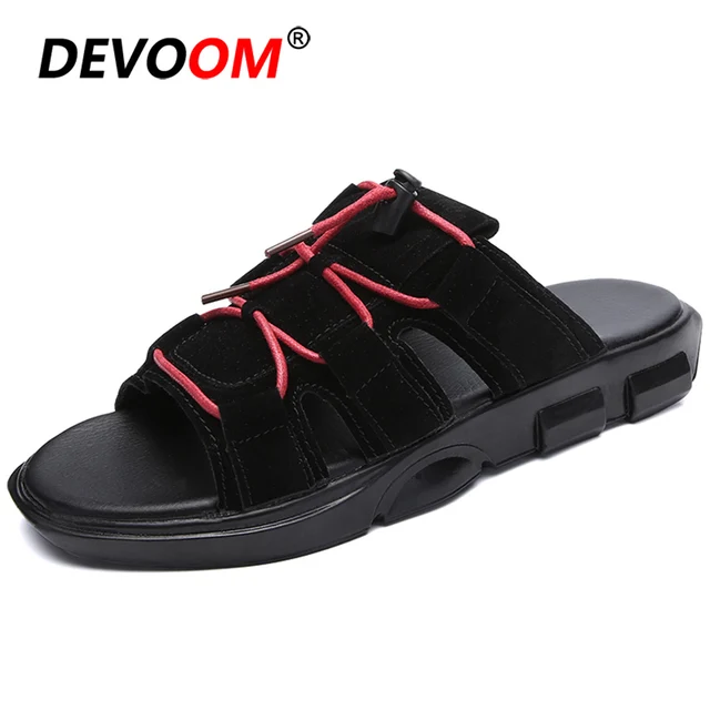 buckle mens flip flops