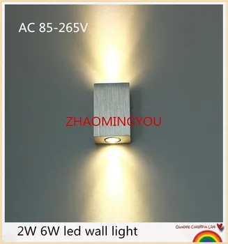

10PCS 2W 6W led wall light AC85-265V high quality restroom bedroom reading wall lamp decoration light