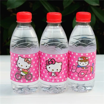 

12pcs Hello Kitty water bottle label candy bar kids birthday party supplies baby shower party favor