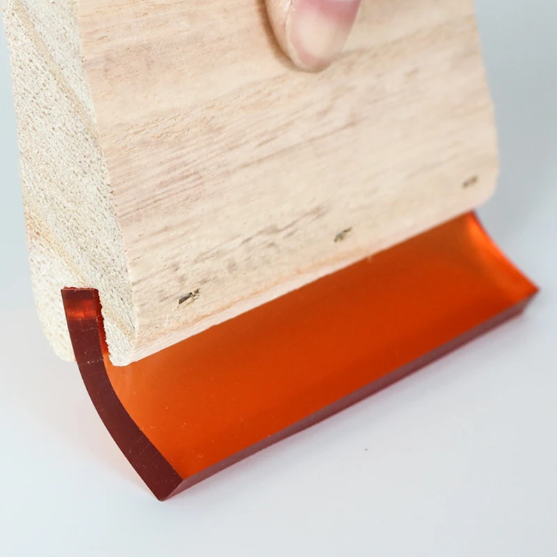 Износостойкая шелкография Ракель лезвие с деревянной ручкой DIY шелкография чернила резиновый скребок доска инструменты