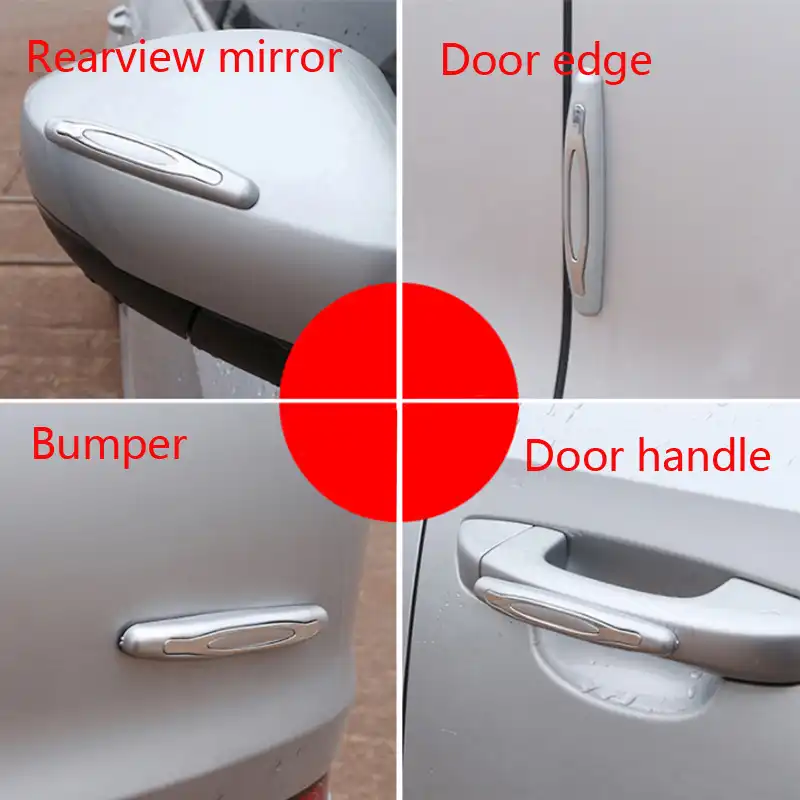 4Pcs car Styling Mouldings Door edge Protection Decoration Strip Auto Bumper Anti-collision Guard Buffer Protective Strip 4Pcs car Styling Mouldings Door edge Protection Decoration Strip Auto Bumper Anti-collision Guard Buffer Protective Strip