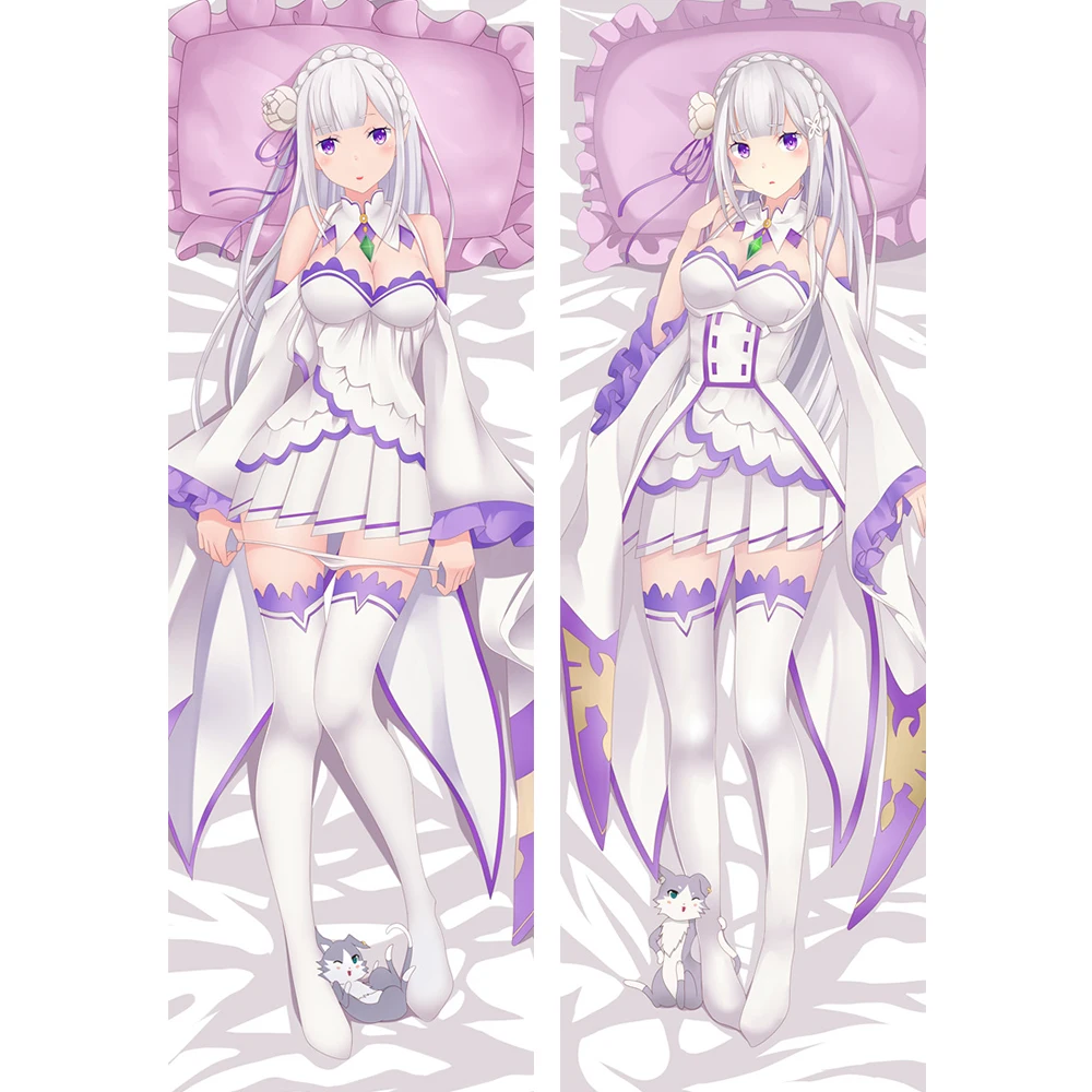 Чехол с изображением японского аниме Re:Zero Rem Dakimakura Emilia|sexy pillow cases|pillow casezero cases |