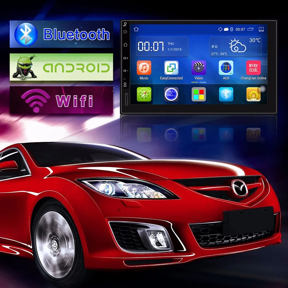 Sale HD 1024*600 Screen 2 DIN Car GPS Radio Stereo Player 7" Android 5.1 Quad core 1.6GHz ROM 16G with 3G WIFI USB Rear Camera 2 Sale HD 1024*600 Screen 2 DIN Car GPS Radio Stereo Player 7" Android 5.1 Quad core 1.6GHz ROM 16G with 3G WIFI USB Rear Camera 2