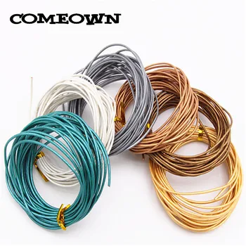 

COMEOWN 5m 1.5mm Silver Gray/Gold/Bronze Metallic Color Round Real Leather Cord for DIY Necklace Bracelet Jewelry Leather Cords