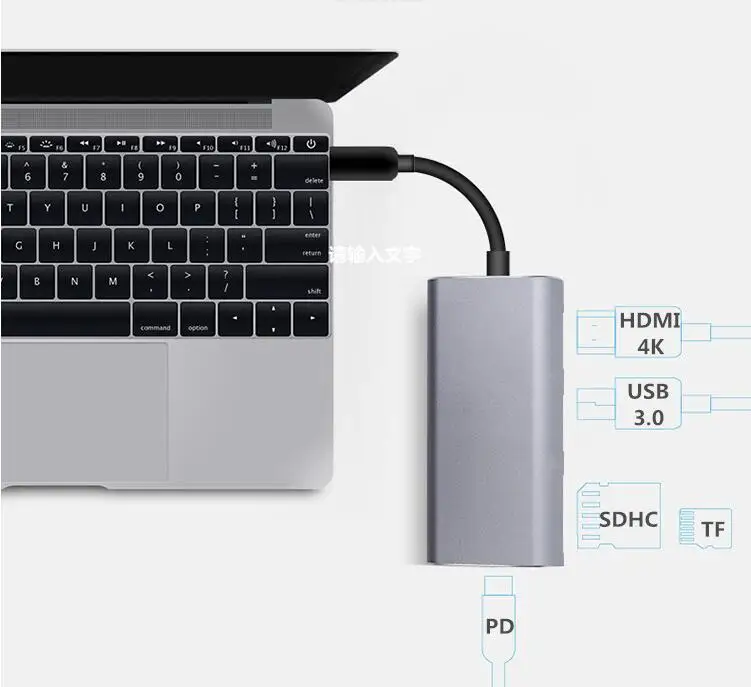 Док-адаптер Baolyda Thunderbolt 3 usb type C to 3,0 концентратор HDMI type-C конвертер для MacBook huawei mate 20 P20 Pro USB-C адаптер