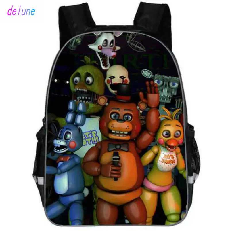 11 بوصة خمس ليال في Freddys على ظهره الأطفال الحقائب المدرسية على ظهره الاطفال Fnaf الروضة حقيبة فريدي Fazbear الدب الظهر