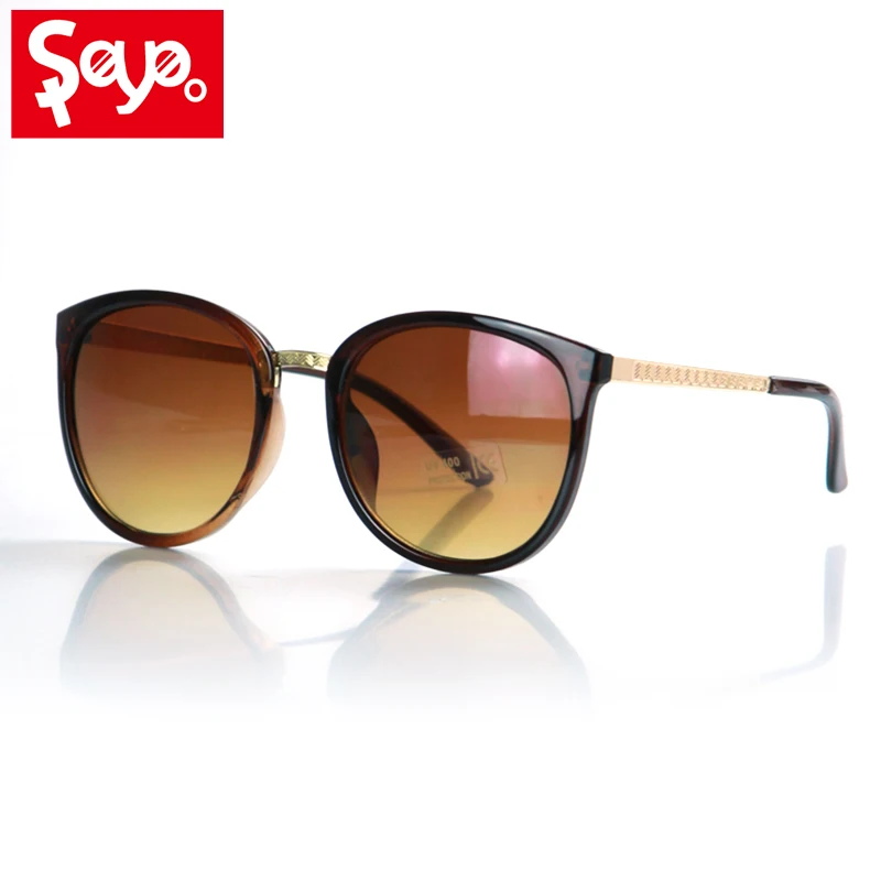 

SAYLAYO New Vintage Women Round Sunglasses Brand Designer Fashion Retro Cat Eye Eyewear UV400 Protection