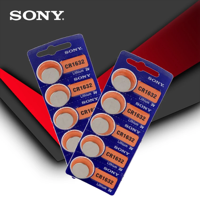 4 шт. Sony оригинальный 100% CR1632 кнопочный Аккумулятор для часов автомобильный пульт