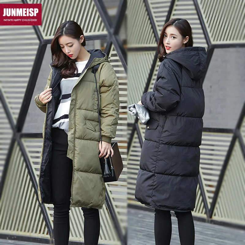 

2015 Wadded Winter Jacket Women Black Medium-Long Plus Size 3XL Lady Thickening Casual Down Wadded Winter Coat Women Parka H5512