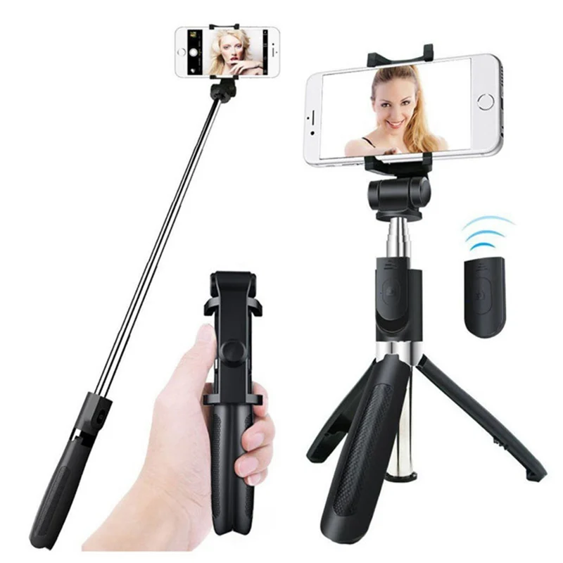

Multifunctional Wireless Bluetooth Selfie Sticks With Tripod Portable Foldable Remote Selfiestick For Iphone Android Smartphone