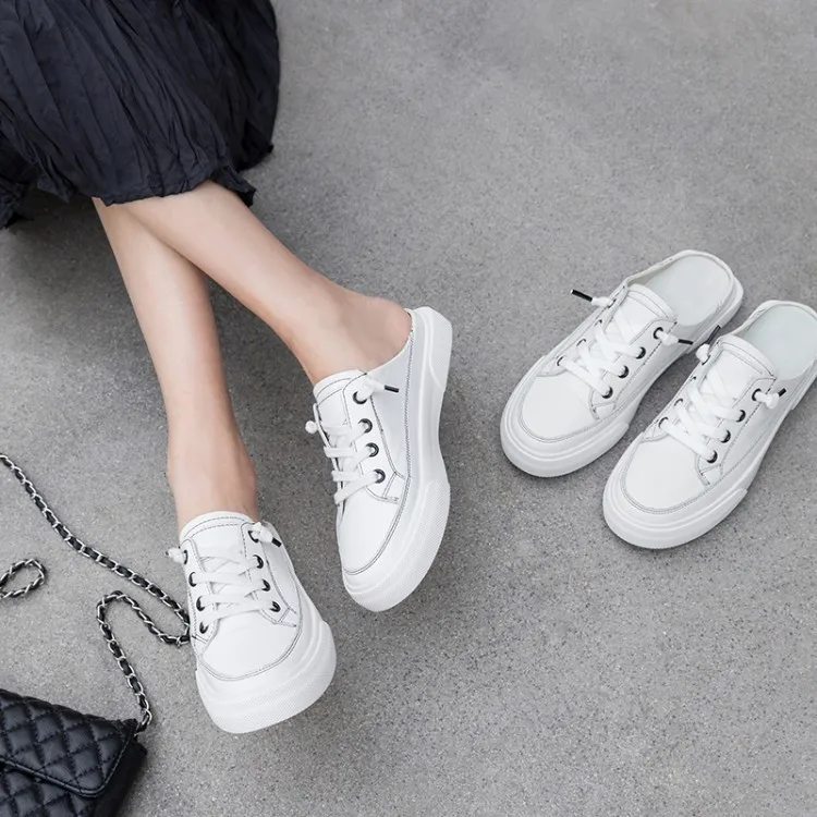 womens white mule sneakers