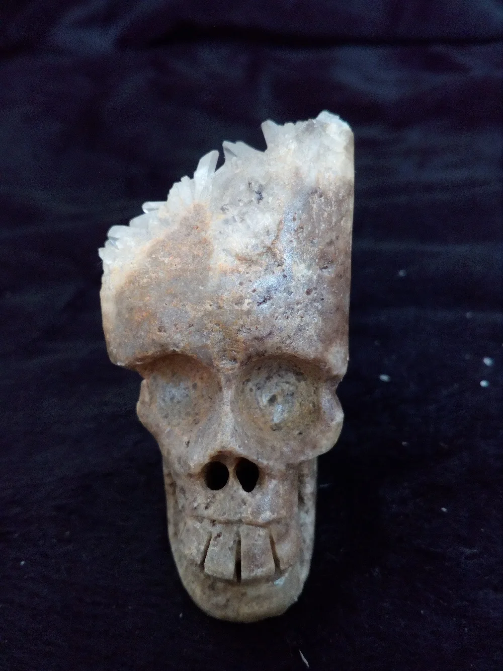 

NATURAL Quartz Crystal Carved Skull