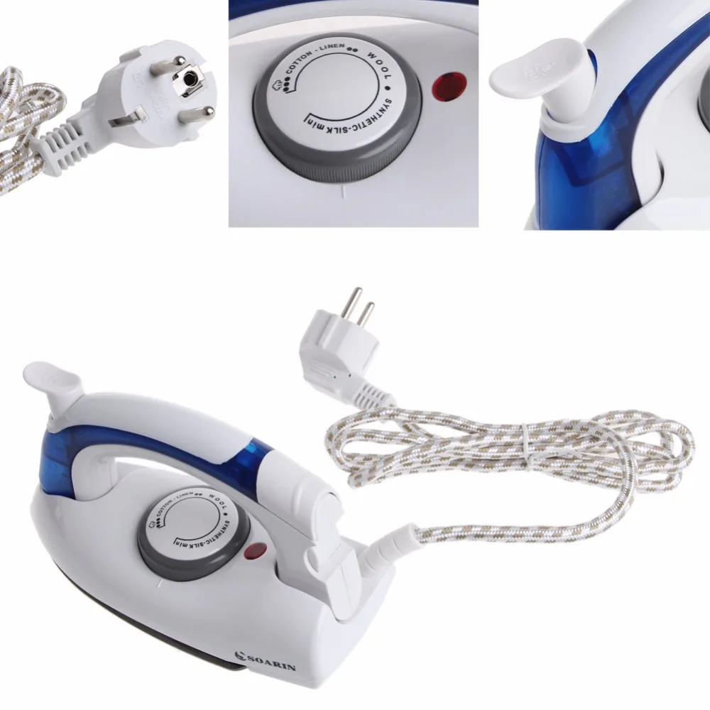 

700W 220V Portable Folding Steam Travel Iron Dual Temperature Voltage Control