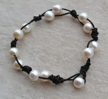 

Stunning Pearl Jewelry,AA 7-8MM 7 Inch Ivory Potato Shape 100% Real Freshwater Pearl Bracelet,Natural Pearl Jewelry.