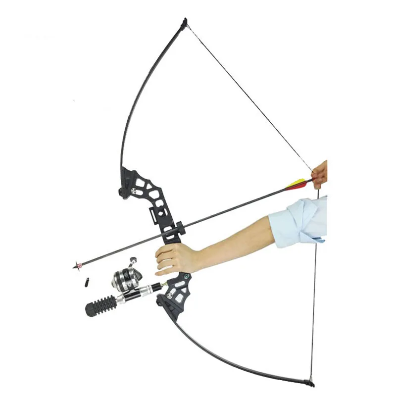 51 inch Archery Hunting Bow Right Hand 40lbs Fishing Bow CNC Alloy Riser Arcehry Hunting Straight Long Bow Outdoor Shooting fish