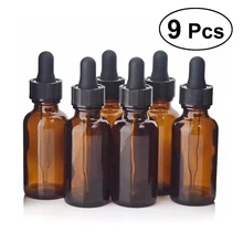 ETEREAUTY 9 Пак 30 мл многоразового Пустой янтарный бутылка с капельницей и крышкой DIY бленды поставки инструмент Аксессуары