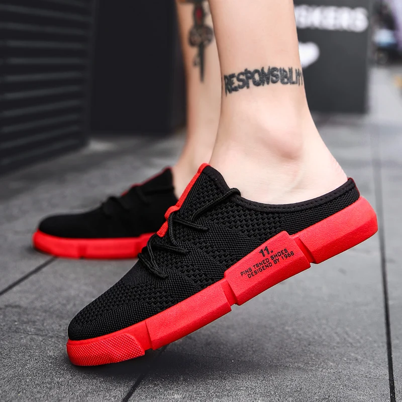 

Summer slippers male Korean version of the trend of outdoor men's sandals personality lazy half slippers