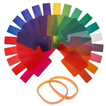 

ALLOET 20pcs Flash Speedlite Color Gels Filters for Canon Yongnuo Camera Photographic Gels Filter Flash Speedlite Speedlight New