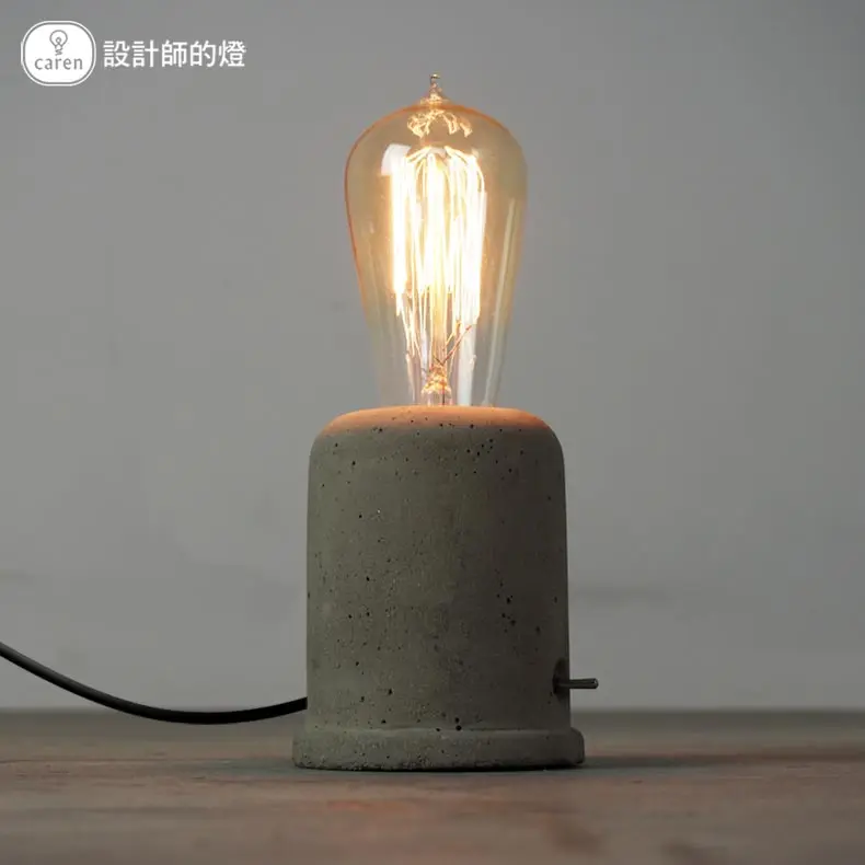 concrete desk lamp