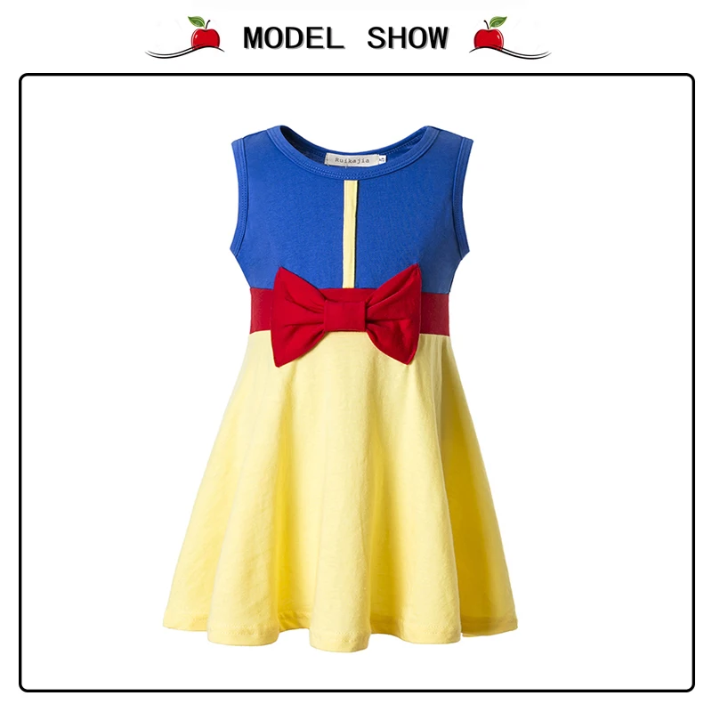 Girls Clothing snow white princess dress Clothing Kids Clothes,belle moana Minnie Mickey dress birthday dresses mermaid costume cute baby dresses