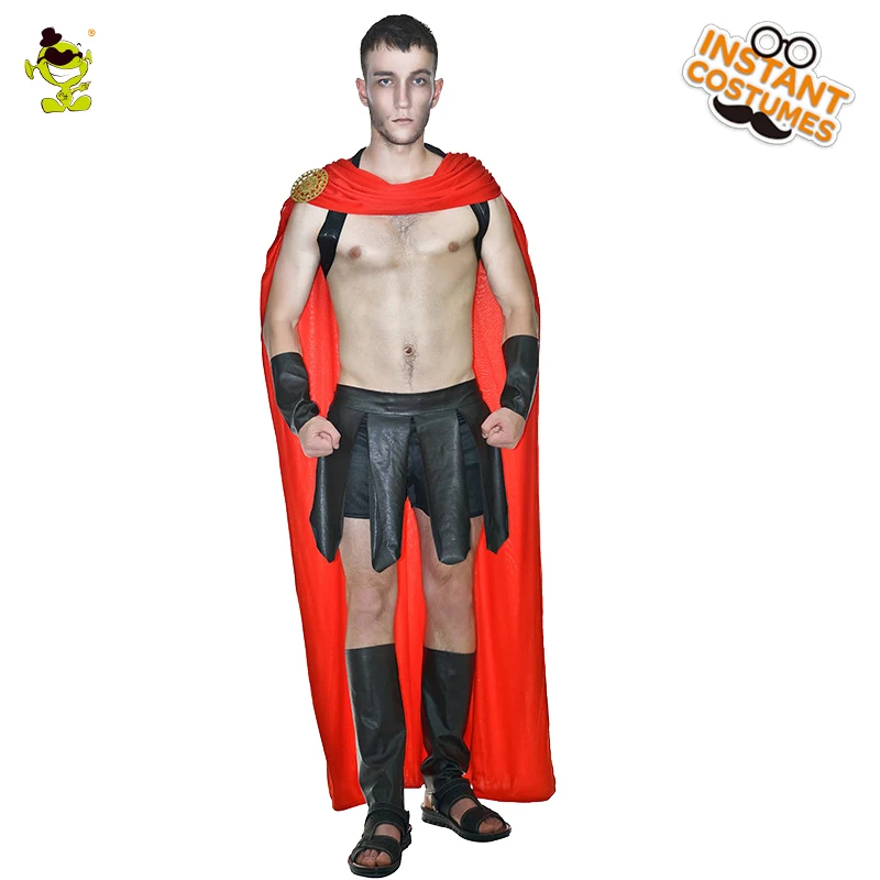 Римский воин костюм для косплея Мужской одежда для солдат набор гладиаторов спартанов костюм воина на Хэллоуин