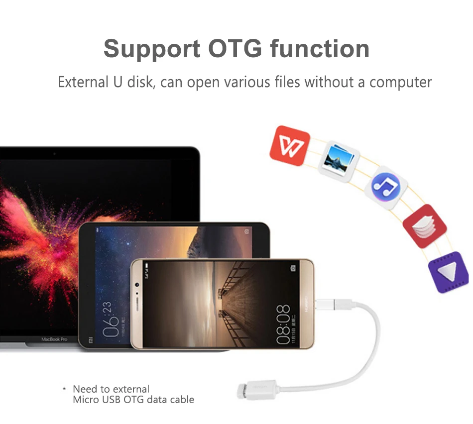 !ACCEZZ USB OTG Type C To Micro USB Adapter Converter For One Plus 5 For LG G5 G6 Xiaomi Mi 5 6 Samsung Galaxy S8 S9 Charge Data Transmission (5)