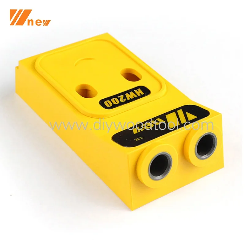 

Plastic Pocket Hole Drilling Jig Guide Kit with Dust Collector Pocket Plugs Step Drill Bit Woodworking Tools