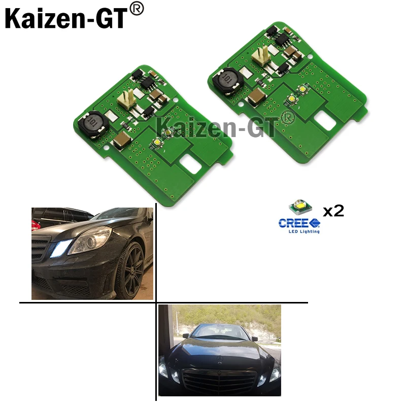 2pcs HID Matching Xenon White LED Parking Position Light Assembly For