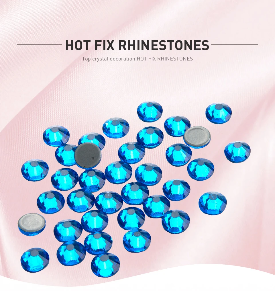 144Pcs Ss20 Hot Fix Rhinestones Flat back Glass Stone Strass Iron On Crystal Fabric Garment hotfix wedding Clothes Shoes Jewelry