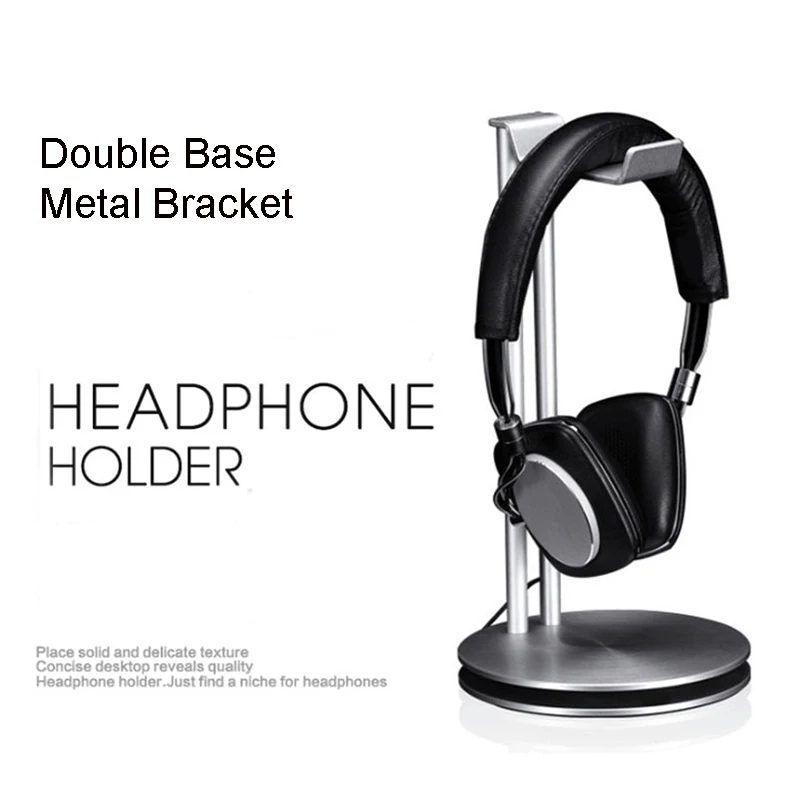Universal Aluminium Alloy Metal Bracket Headphone Holder Headset Display Hanger CNC High end Anti slip Headphone Stand