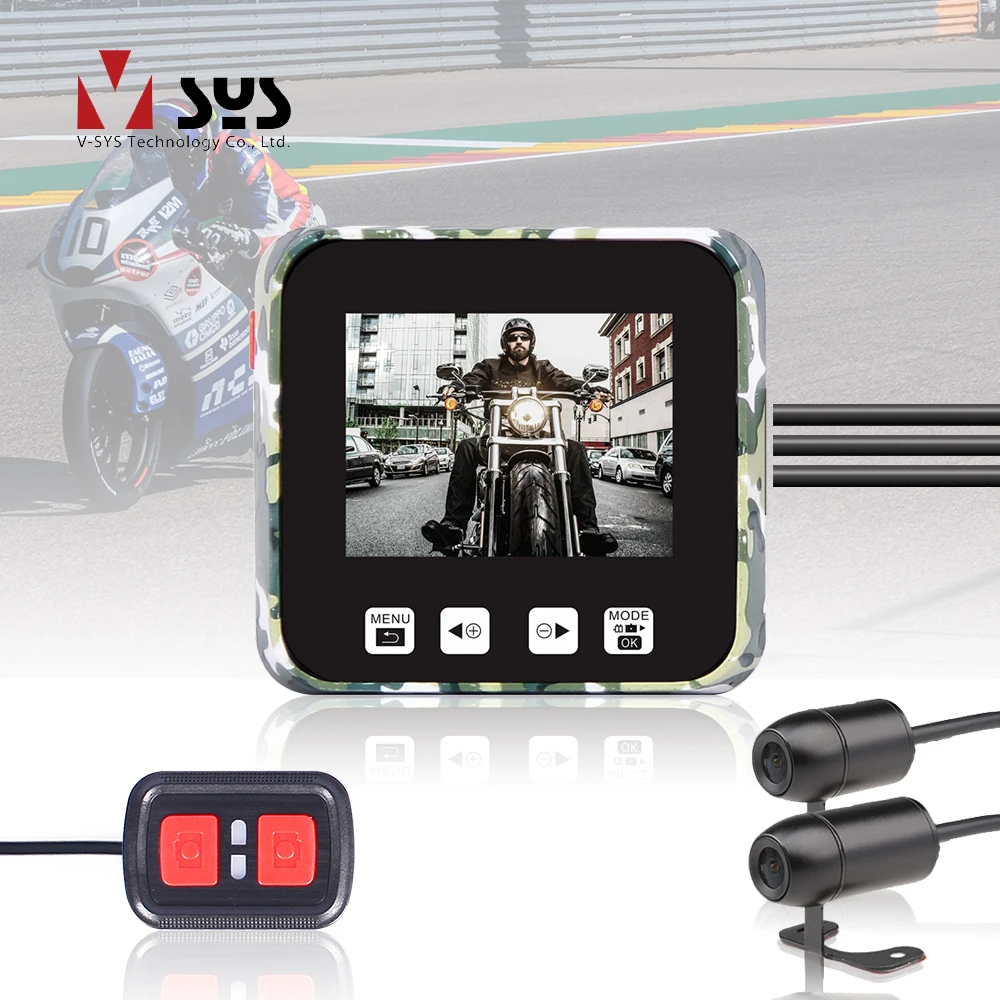 

SYS VSYS E6 WiFi 2CH Motorcycle DVR Camera Recorder Dual HD 720P Front & Rear View Waterproof Lens Night Vision Dash Cam System