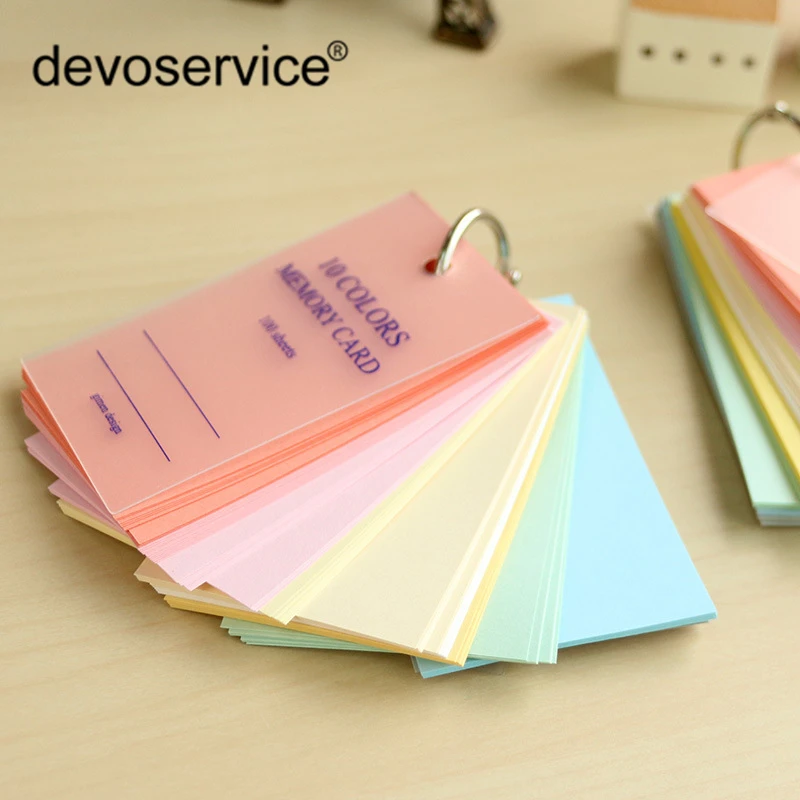 

Creative Loose Leaf Notebook To-Do Blank Colorful Paper Memo Pads Journal Diary Words Cards For School Supplies Stationery Store