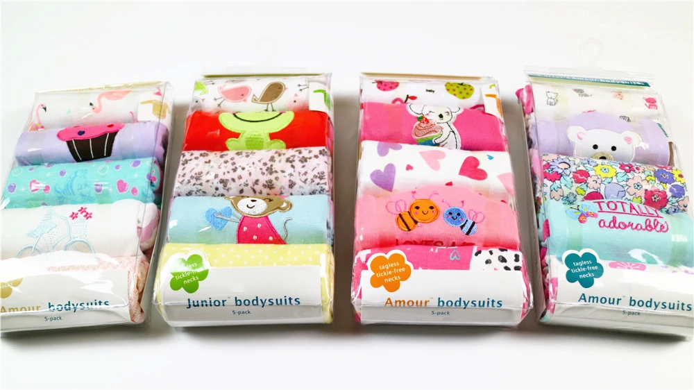 Детское боди с длинным рукавом 100% хлопок 5 шт./лот|baby bodysuits|wholesale baby bodysuitsnewborn bodysuit |