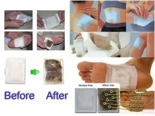 Патчи для ног ALIVER Detox 20 шт. =(10 пластырь + 10 клея) патчи тела токсины очищение