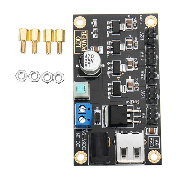 

NEW LM7805 Multi-channel Linear Power Supply Module 6-9V To 5V/3.3V/2.5V/1.8V/1.2V Voltage Output