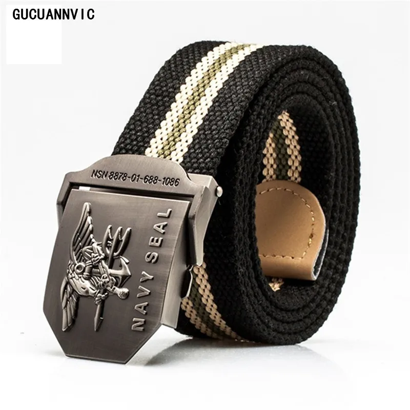 

NEW mens belts luxury American Special Commando Badge Canvas Belt for men and women Inelastic tactical belts
