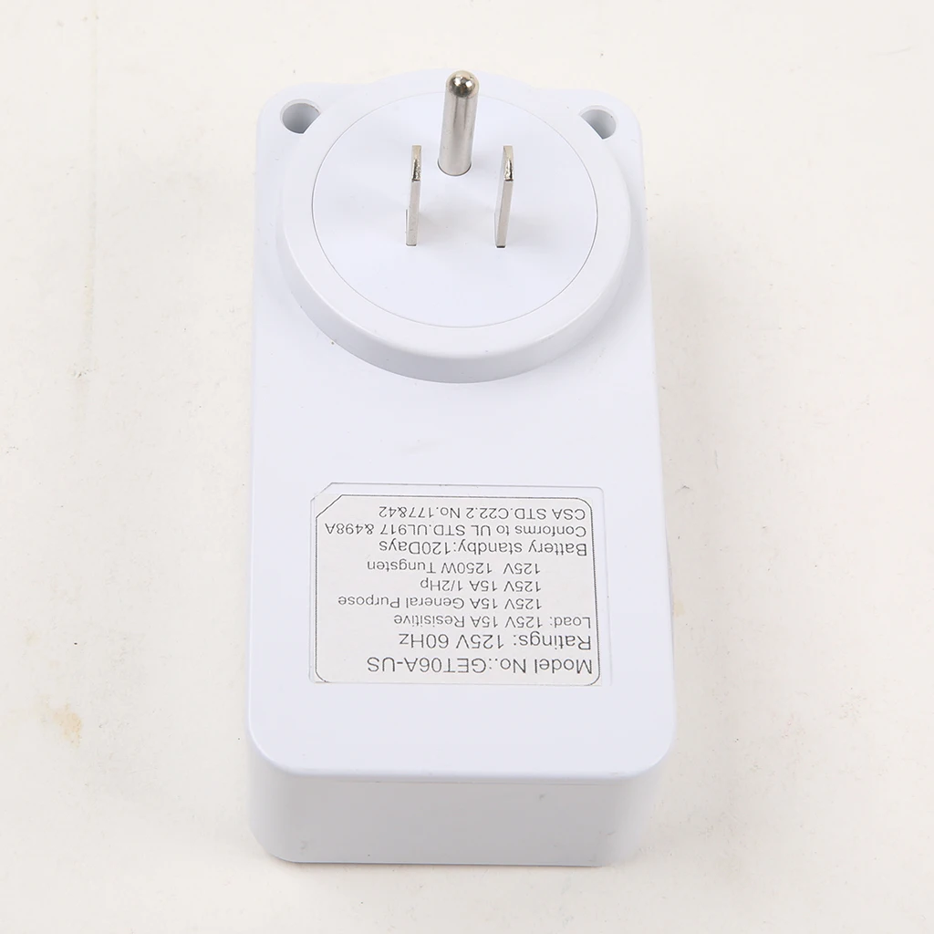 7 Day / 24 Hour Programmable Digital Weekly Light Switch Timer US Plug for Home Appliance Electrical Outlet Socket