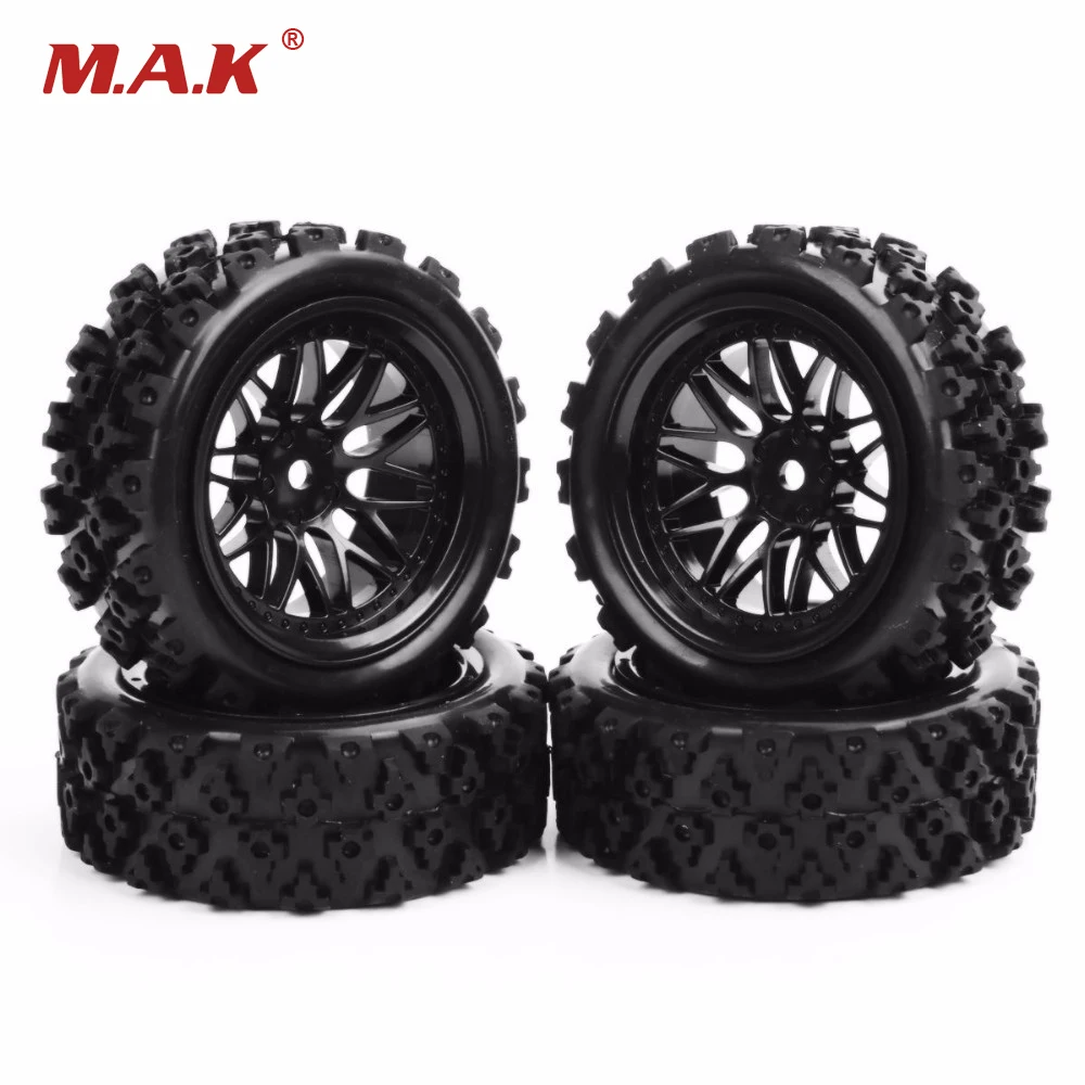 1/10 Scale RC Off Road Car Model Toys Accessory 4pcs/set Rubber Tires And Wheels Modelin Parts