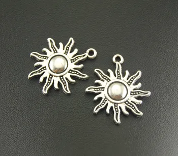

10Pcs Silver Color/Bronze Sun pendant Fit Bracelets Necklance DIY Metal Jewelry Making A867/A868