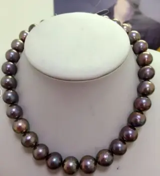 شراءضخم 13-15 ملليمتر Aaa تاهيتي السوداء الحمراء Multicolor Pearl قلادة 18 بوصة