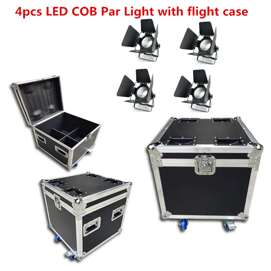 4X 200W led par COB f чехол для светсветильник льника dmx кабель RGBWA UV 4 в 1/RGB 3 1/теплый белый