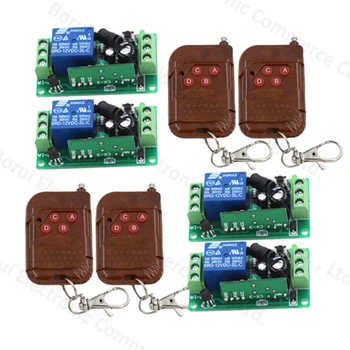 

12V 1ch wireless remote control switch system 4 transmitter with 4 receiver relay smart house Free shipping