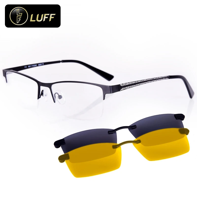 2016 fashion myopia glasses frame for men Magnetic clip on ...