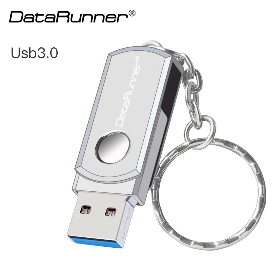 

New Usb 3.0 DataRunner Metal Usb Flash Drive Rotation USB Stick 3.0 Pen Drive 8GB 16GB 32GB 64GB 128GB 256GB Usb Memory Stick