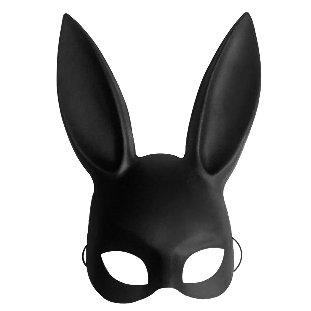 

Fashion PVC Women Girl Party Cosplay Rabbit Ears Mask Sexy Long Ears Carnival Mask Halloween