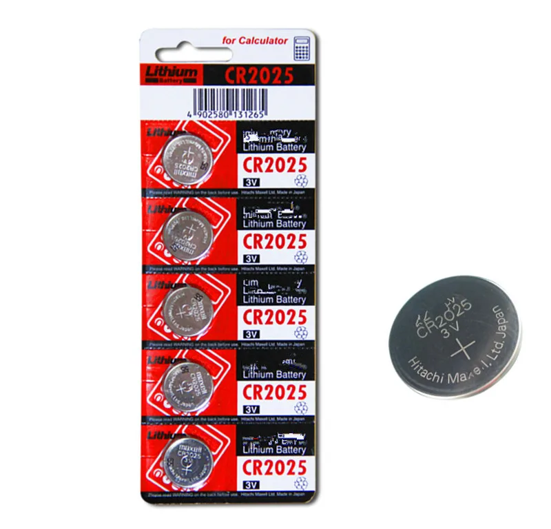 5PCS genuine battery CR2025 3V battery CR2025 button battery remote