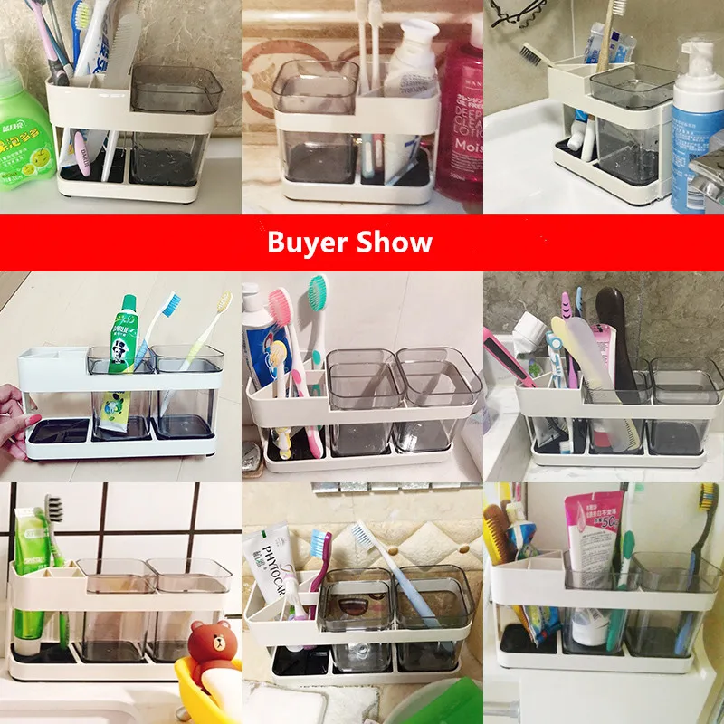 Bathroom Toothbrush Cup Set Toothbrush Holder Stand Brush Rack Tooth Brush Shelf Holder Bathroom Accessories Products